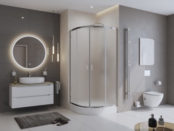 Душевой уголок BelBagno UNO-195-R-2-80-P-Cr