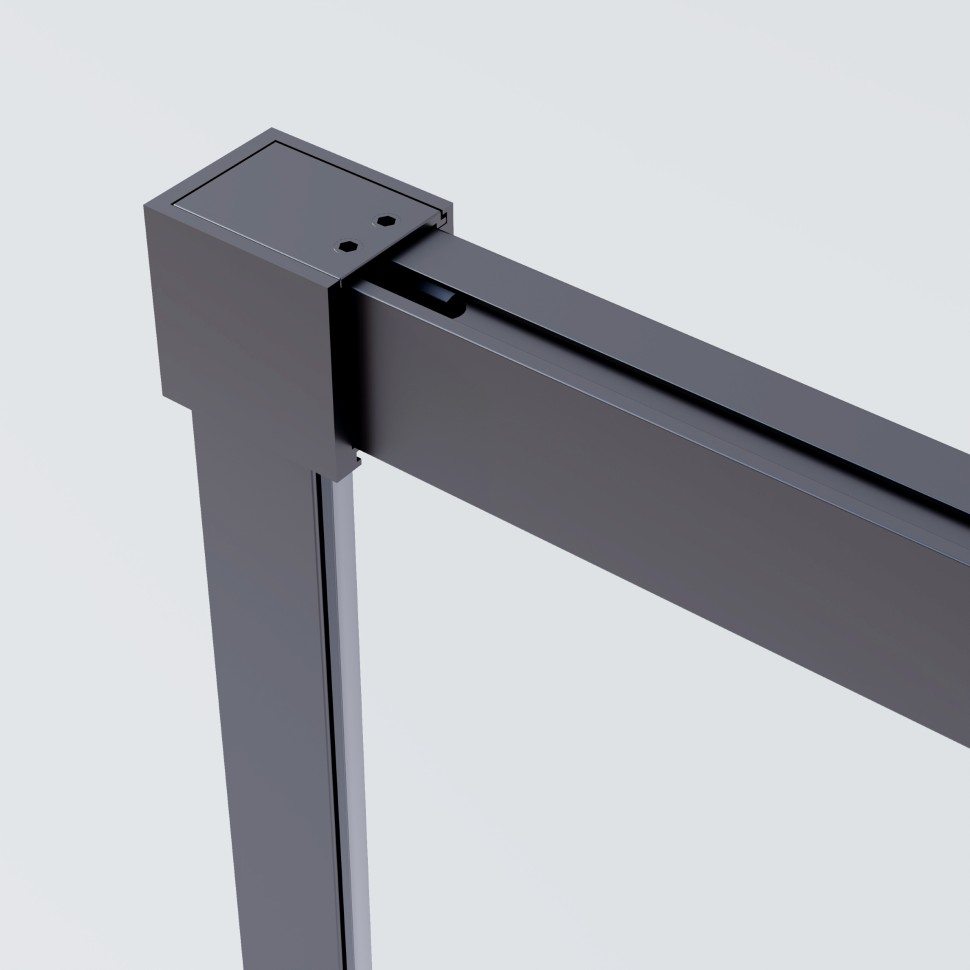 Душевой уголок Софт 2 (Soft 2) VSR-3SO28014CLGM, 1400*800, вороненая сталь, стекло прозрачное