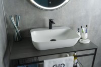 Раковина Gid N9047 51184 накладная белая 55x42x15