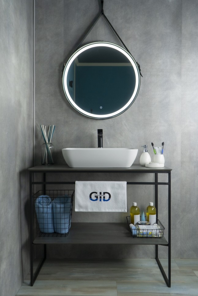 Раковина Gid N9047 51184 накладная белая 55x42x15