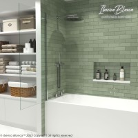 Шторка для ванны IBERICA BLANCA Mod.802 Wide Open поворотная прозрачное стекло/хром 70х150см (IB802.SC.150.70)