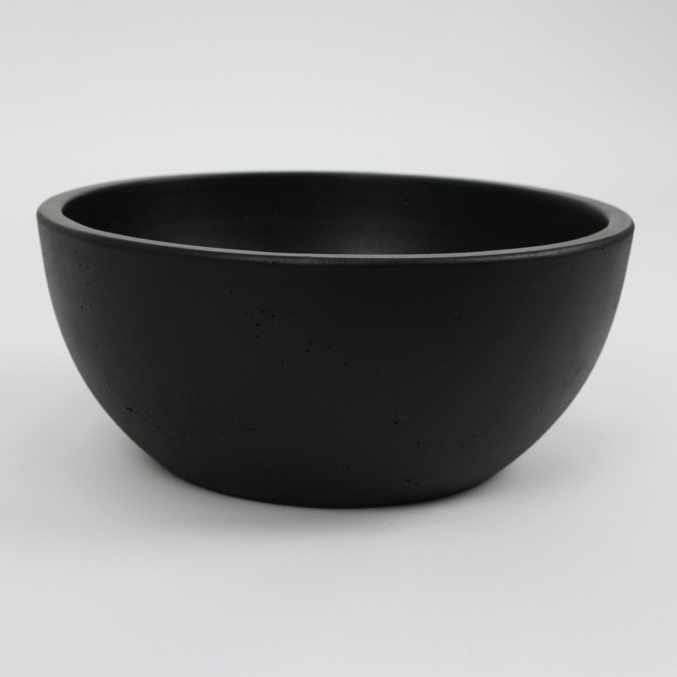 Раковина накладная бетонная Uperwood Belfast 30х30х13,5 см, круглая, черная