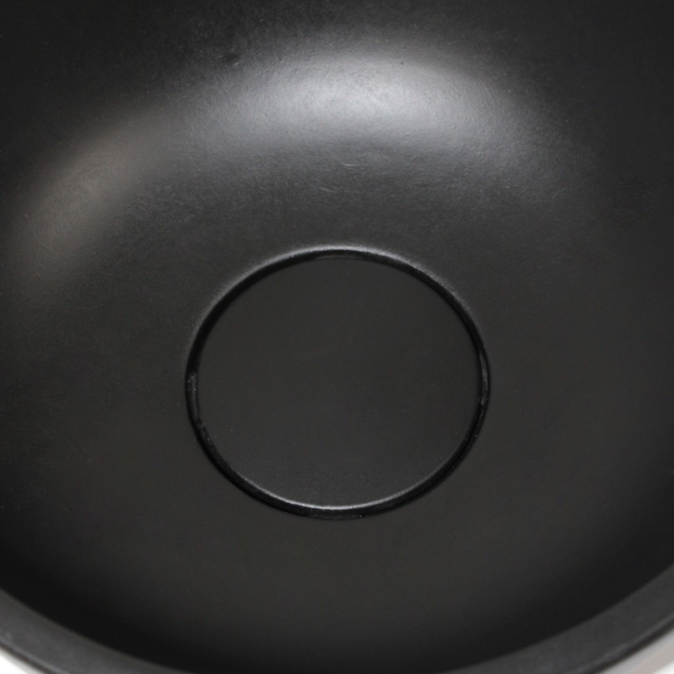 Раковина накладная бетонная Uperwood Belfast 30х30х13,5 см, круглая, черная