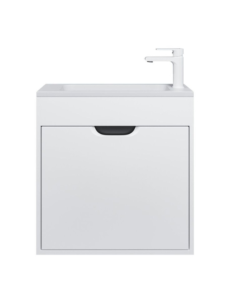 Тумба под раковину для ванной подвесная Uperwood Modul 60х21х60 см, белая/графит