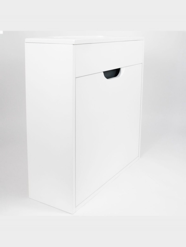 Тумба под раковину для ванной подвесная Uperwood Modul 60х21х60 см, белая/графит