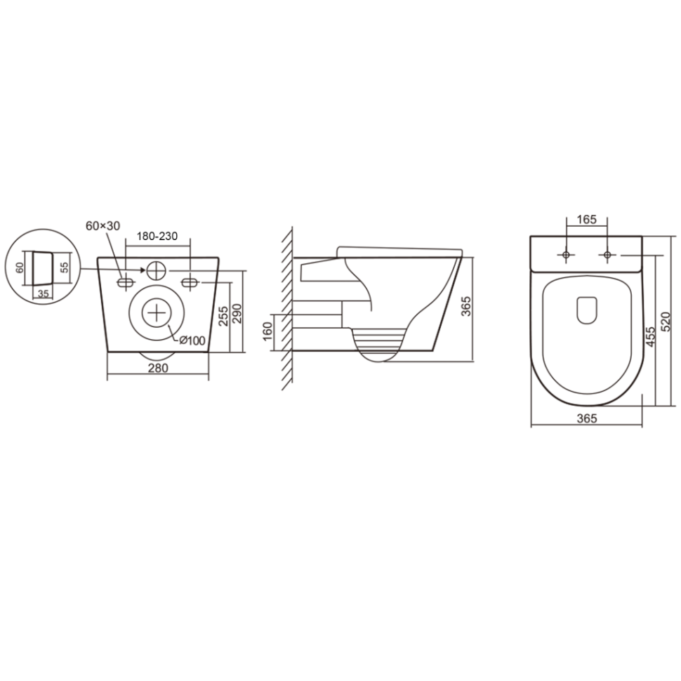 Комплект 3в1 IBERICA BLANCA инсталляция SILENCIO, унитаз BURGOS ALTO белый, кнопка смыва INOX-O хром глянцевый (IB001.BRA.231.8131)