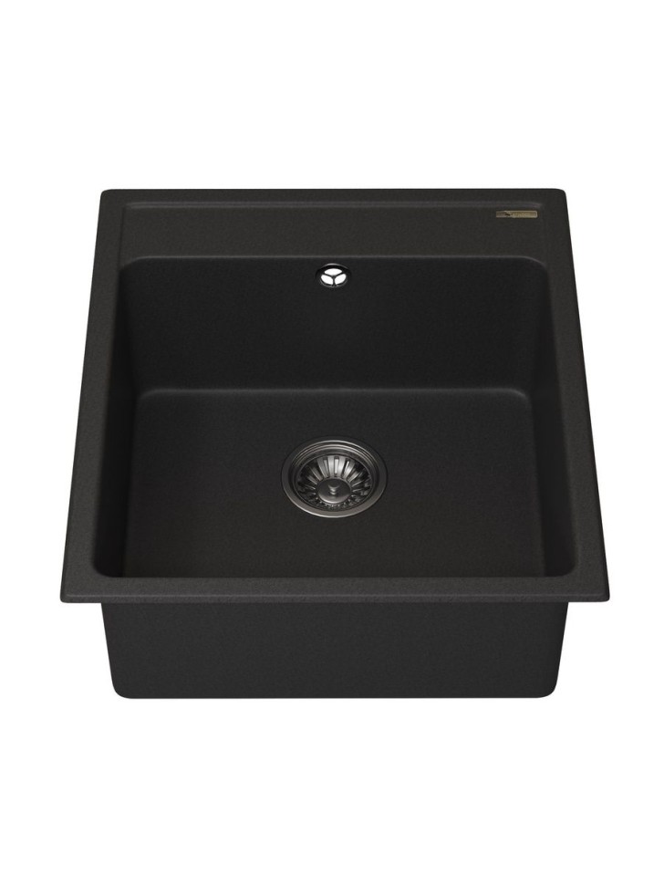 Кухонная мойка из искусственного камня Uperwood UPD-406, прямоугольная, цвет уголь