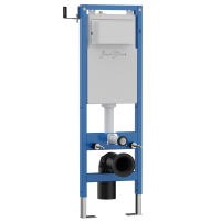 Комплект 3в1 IBERICA BLANCA инсталляция SILENCIO MINI, унитаз TOLEDO ALTO белый, кнопка смыва INOX-O белый матовый (IB.001M.TLA.231.811)