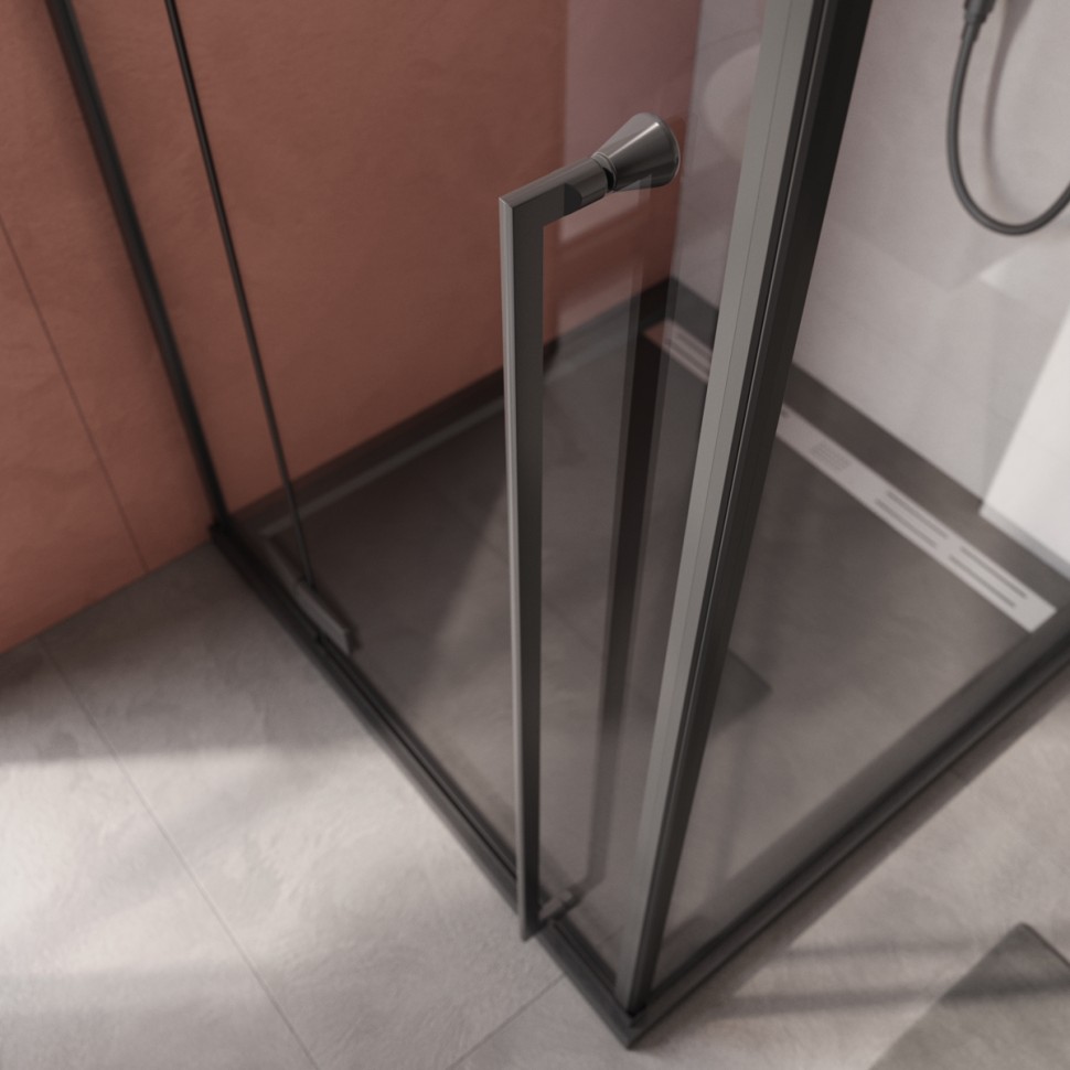 Душевой уголок Cezares LINER-A-1-90-C-NERO-L