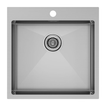 Мойка нерж. сталь KRONER 51, PM215151-BS, брашированная сталь, 510х510мм, Paulmark