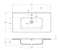 Керамическая раковина BelBagno BB900ETL