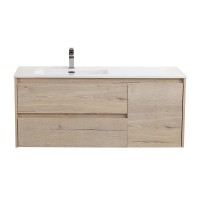 База под раковину подвесная BelBagno KRAFT-1000-2C-1A-SO-RGB-L Rovere Galifax Bianco