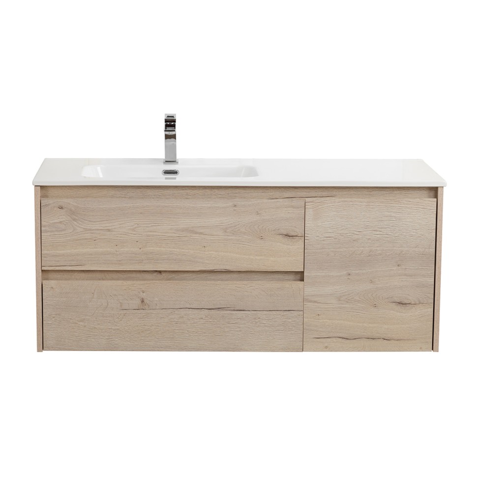 База под раковину подвесная BelBagno KRAFT-1000-2C-1A-SO-RGB-L Rovere Galifax Bianco