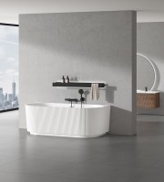 Ванна акриловая Vincea VBT-706-1700, 1700*800*585, цвет белый, щелевой перелив, слив белый