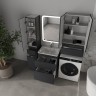 Тумба напольная STYLELINE "Атлантика 60", Люкс Плюс графит с раковиной Атлантик 60  