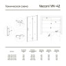 Душевая дверь Veconi Vianno VN-42, 1000x1950, хром, стекло прозрачное