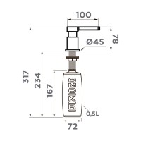 Дозатор Omoikiri OM-04-LG латунь/светлое золото