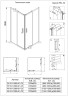 Душевой угол Veconi Rovigo RV-10, 1000x800x1950, хром, стекло прозрачное