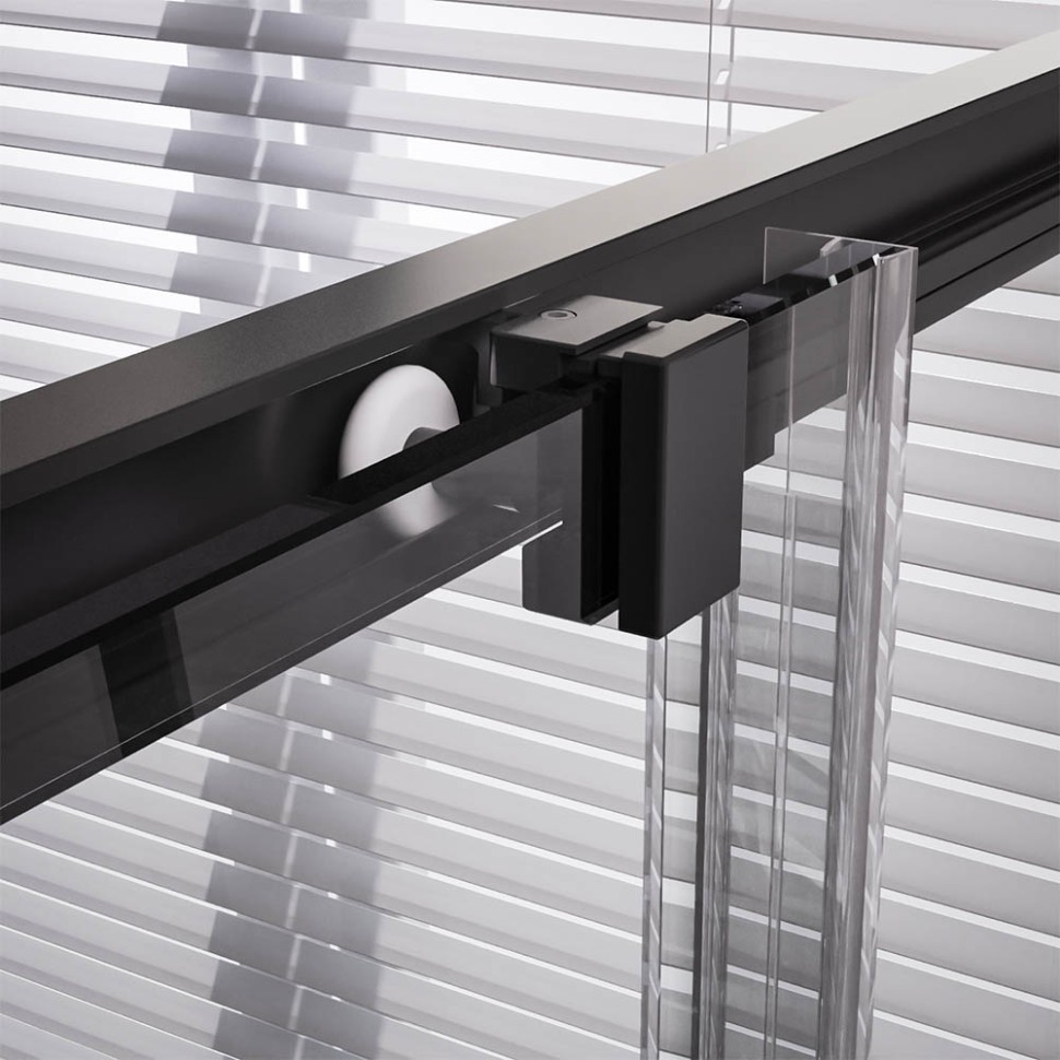 Душевой угол Veconi Premium Trento PTC-20B, 1200Х800x2000, черный матовый, стекло прозрачное