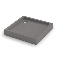 Душевой поддон квадратный Veconi Tezeo Acrylic TZ-52GR, 900x900x150, акрил, серый
