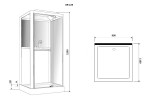Душевая кабина Grossman Alba GR223 (90x110x225) дверь распашная,3 места