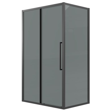 Душевое ограждение Grossman Cosmo 100.K33.02.100.21.10-200.K33.02.70.21.10 (100х70х195) раздвижная,черный матовый,стекло тонированное,2 места