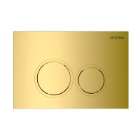 Комплект 2 в 1: Grossman инсталляция Galaxy 900.K31.01.000+клавиша смыва 700.K31.01.300.300 золото глянцевый,2 места