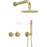 Набор для душа скрытого монтажа, с верхним душем - с горизонтальным смесителем