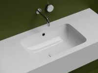Раковина встраиваемая снизу 540x360x190 с отверстием слива перелива цвет белый CN7018