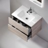 Тумба подвесная SANCOS Urban 590х450х550, c двумя ящиками оснащенными доводчиками, дуб галифакс натуральный , арт. UR60EG