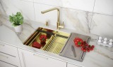 Смеситель для кухни TWIN, светлое золото, Tw213622-LG, Paulmark