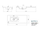 KOMO Мебельная раковина 1210x490 мм, реверсивная версия