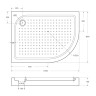 Акриловый поддон BelBagno TRAY-BB-RH-100/80-550-15-W-L