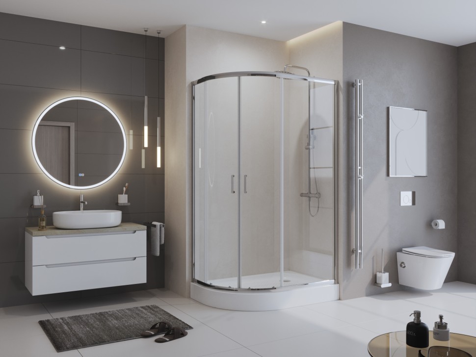 Акриловый поддон BelBagno TRAY-BB-RH-100/80-550-15-W-L