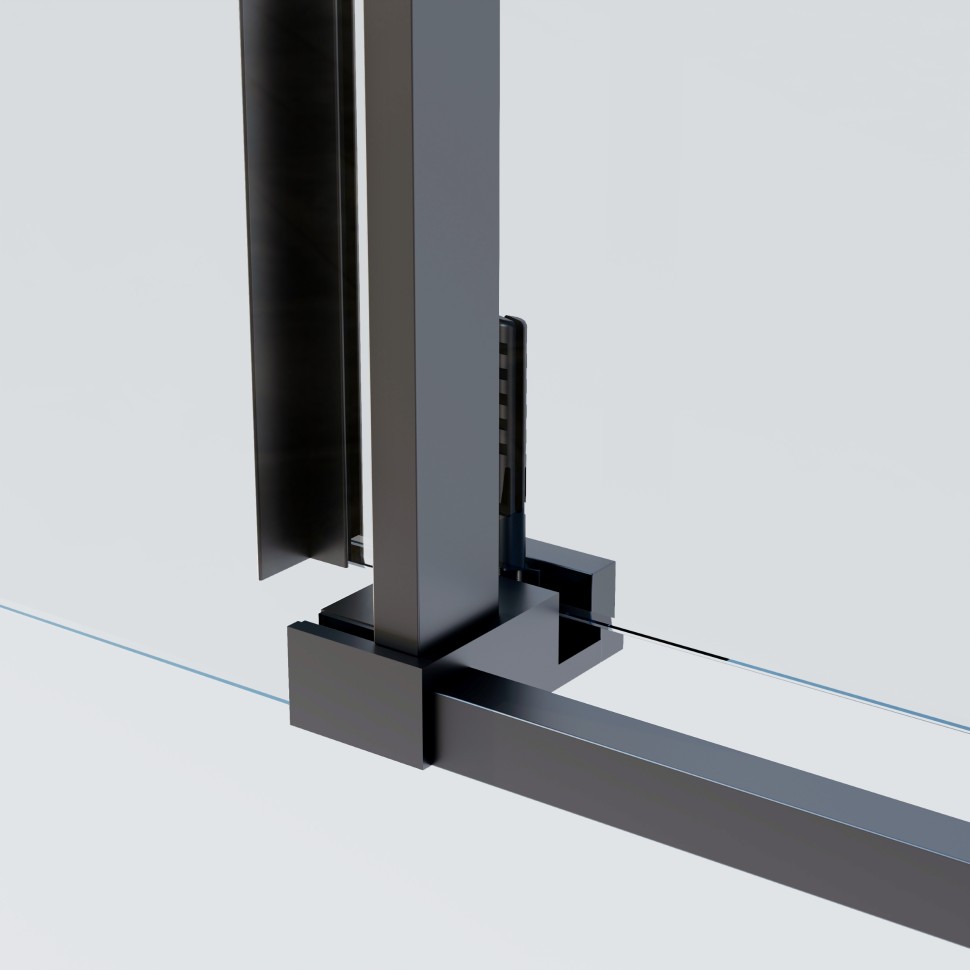 Душевой уголок Софт 2 (Soft 2) VSR-3SO29010CLGM, 1000*900, вороненая сталь, стекло прозрачное