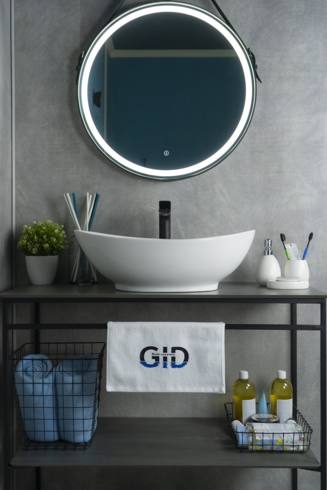 Раковина Gid N9019 51108 накладная белая 60x37x19