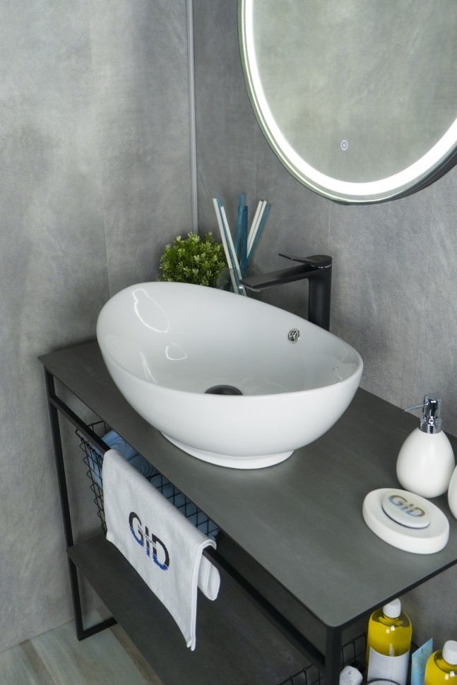 Раковина Gid N9019 51108 накладная белая 60x37x19