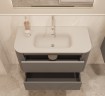 База под раковину Vincea  Alto 1000 подвесная, 2 выкатных ящика soft close, светло-серый матовый