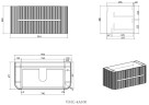 База под раковину Vincea  Alto 1000 подвесная, 2 выкатных ящика soft close, светло-серый матовый
