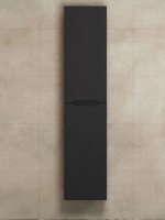 Шкаф-пенал для ванной Uperwood Tanos 33*25,5*150 см, подвесной, универсальный, черный