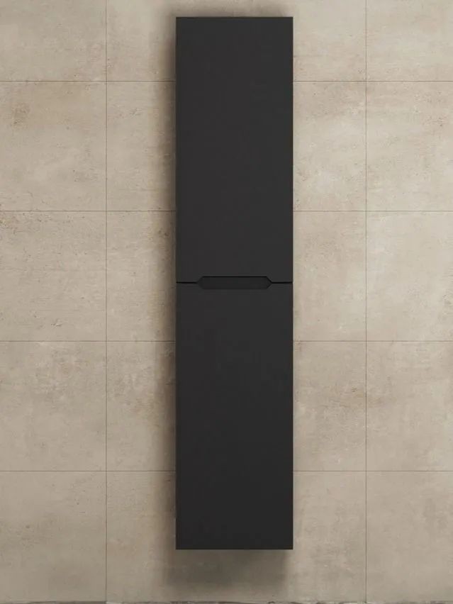 Шкаф-пенал для ванной Uperwood Tanos 33*25,5*150 см, подвесной, универсальный, черный
