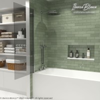 Шторка для ванны IBERICA BLANCA Mod.802 Wide Open поворотная тонированное стекло/хром 70х150см (IB802.TC.150.70)