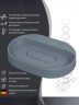 Раковина накладная овальная Uperwood Tanos Quartz 55 см, без отверстия для смесителя, серая, бетон
