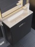 Тумба под раковину для ванной подвесная Uperwood Modul 60х21х60 см, чернаяатовая