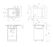 Кухонная мойка из искусственного камня Uperwood Симпл (Simple) UPD-301-308, черная
