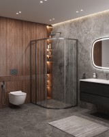 Душевой уголок CEZARES MOLVENO-RH-2-130/100-C-GM-IV