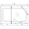 Душевой уголок RGW 120х100х195 см TO-48B TO-18B + Z-18B Прямоуг., Чёрный, Прозрачное, 6 мм Easy Clean (41074820-14)