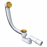 Слив перелив, полуавтомат OTTIMO 60 см, Золото брашированное  
