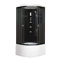 Душевая кабина Niagara Ultra NG-212-01N (100х100х220) высокий поддон(48см),черный,стекло тонированное,4 места