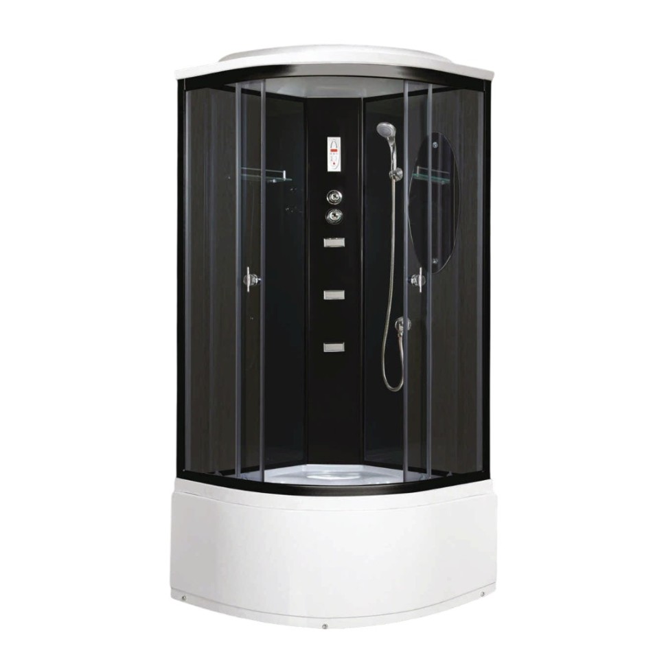 Душевая кабина Niagara Ultra NG-212-01N (100х100х220) высокий поддон(48см),черный,стекло тонированное,4 места